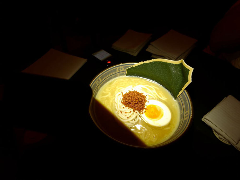Tonkotsu ramen as the venue's own phone photo